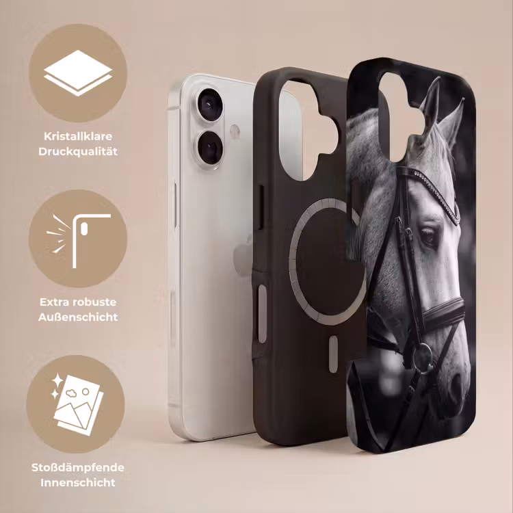 Paard - Schimmel - Portret Toughcase MagSafe Apple iPhone 17 klein -USP_Lagen_DE