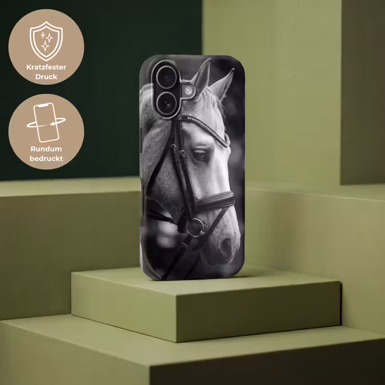 Paard - Schimmel - Portret Toughcase MagSafe Apple iPhone 17 klein -USP_PrintM_DE