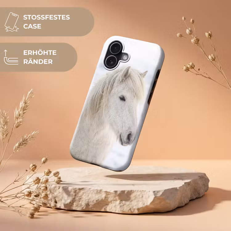 Paard - Kop - Winter - Dieren - Wit Toughcase MagSafe Apple iPhone 17 klein -USP_RandenV_DE