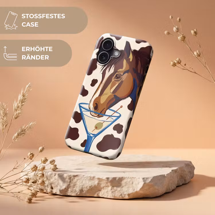 Paard - Martini - Dieren - Abstract - Bruin Toughcase MagSafe Apple iPhone 17 klein -USP_RandenV_DE