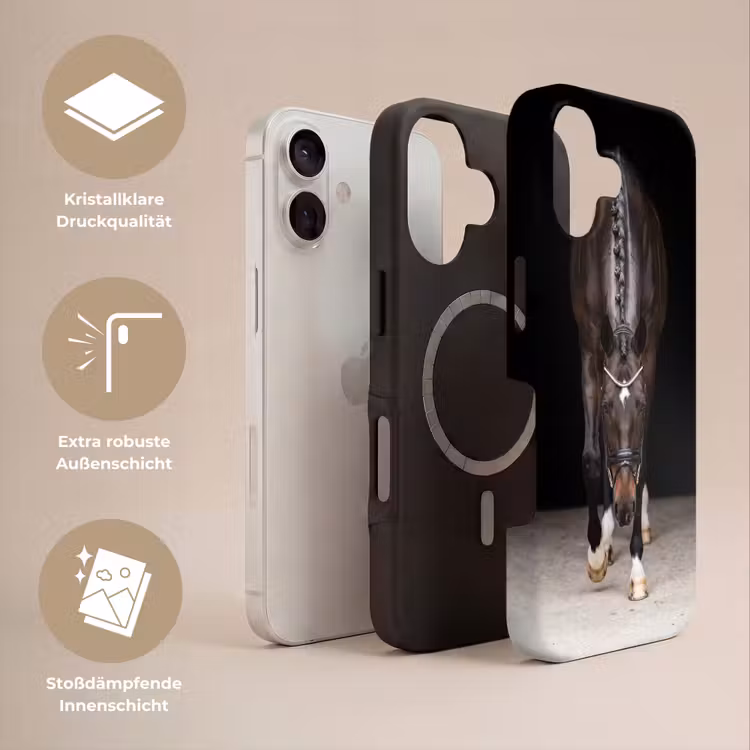 Paard - Modern - Portret Toughcase MagSafe Apple iPhone 17 klein -USP_Lagen_DE