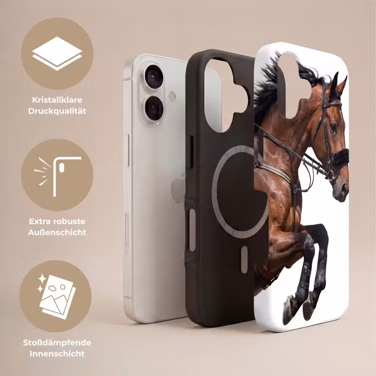 Paard - Springen - Modern Toughcase MagSafe Apple iPhone 17 klein -USP_Lagen_DE