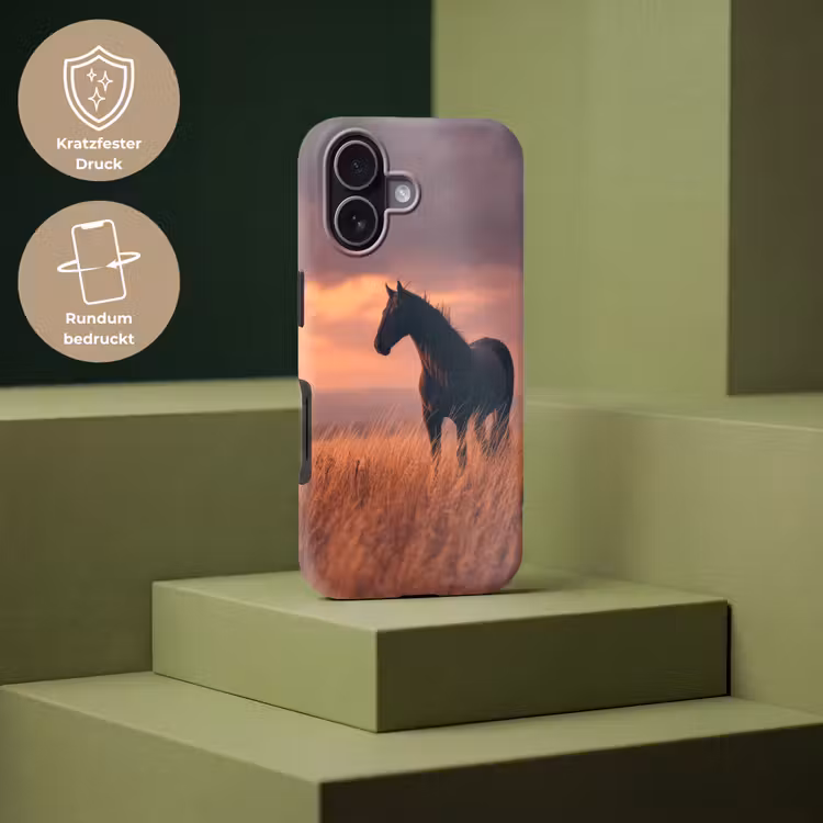 Paard - Wolken - Open veld Toughcase MagSafe Apple iPhone 17 klein -USP_PrintM_DE