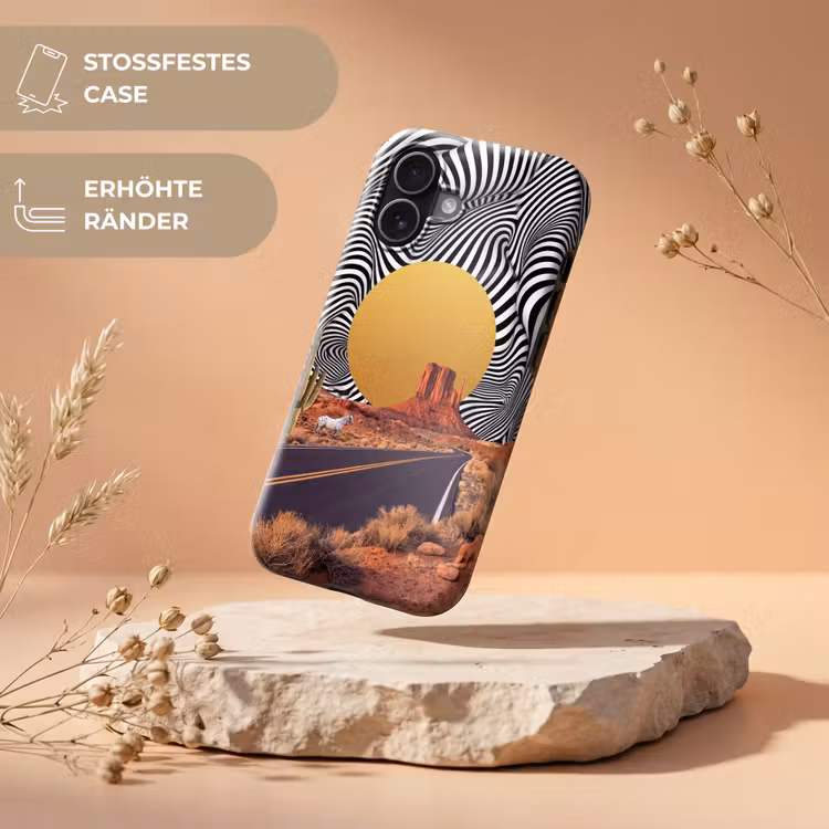 Handyhülle Toughcase - Pferd – Wüste – Natur - Paard - Woestijn - Natuur Toughcase MagSafe Apple iPhone 17 klein