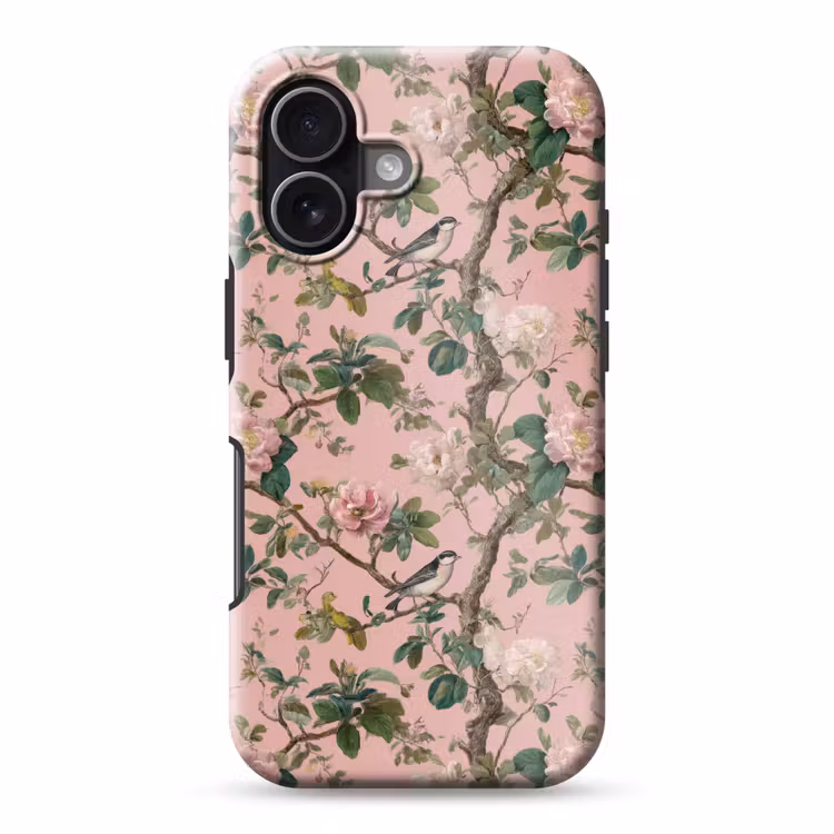 Pioenrozen - Botanisch - Vogel Toughcase MagSafe Apple iPhone 17 klein 1017 -3d