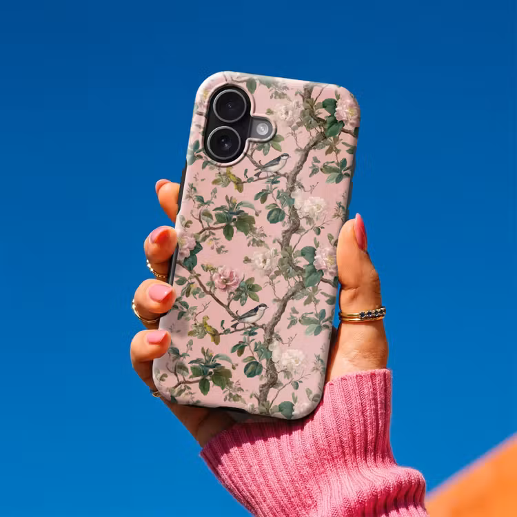 Pioenrozen - Botanisch - Vogel Toughcase MagSafe Apple iPhone 17 klein 1017 -Sfeer1V