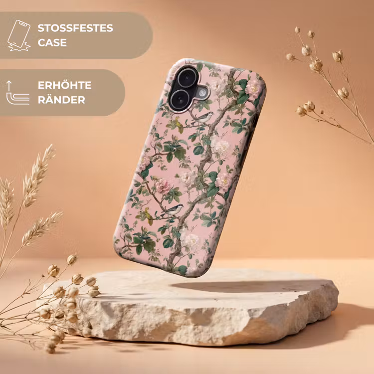 Pioenrozen - Botanisch - Vogel Toughcase MagSafe Apple iPhone 17 klein 1017 -USP_RandenV_DE