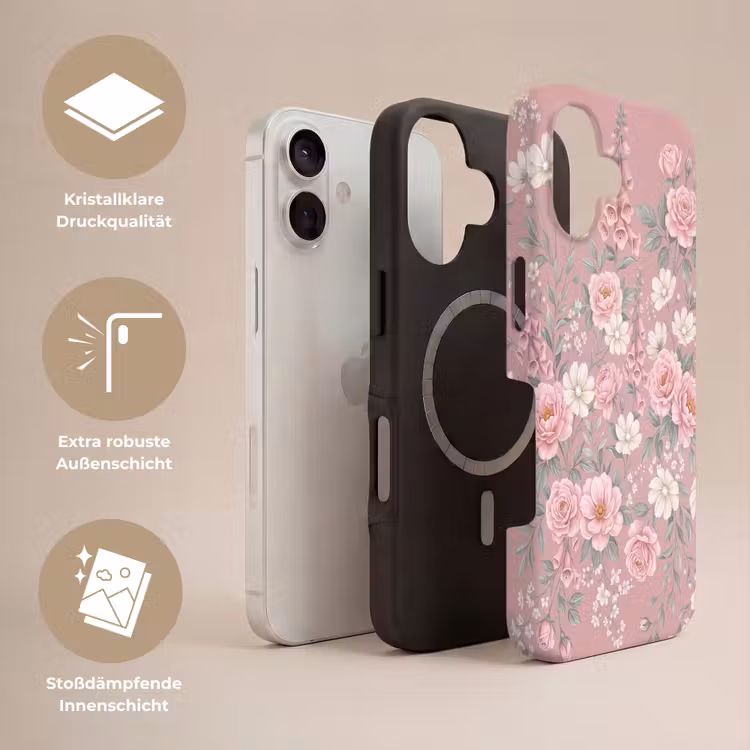 Pioenrozen - Vingerhoedskruid - Pink Toughcase MagSafe Apple iPhone 17 klein -USP_Lagen_DE