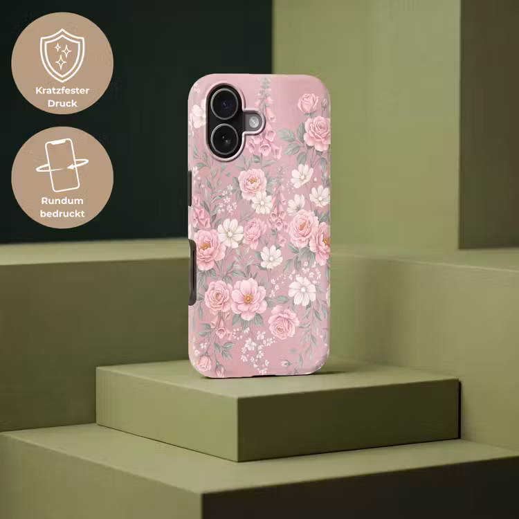 Pioenrozen - Vingerhoedskruid - Pink Toughcase MagSafe Apple iPhone 17 klein -USP_PrintM_DE