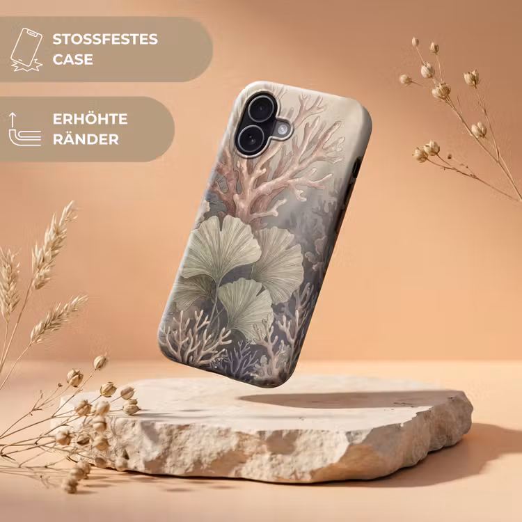 Plant - Bladeren - Zee - Illustratie - Groen Toughcase MagSafe Apple iPhone 17 klein -USP_RandenV_DE