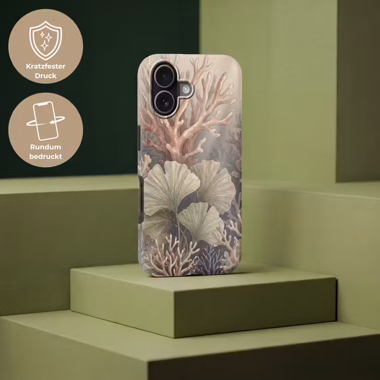 Plant - Bladeren - Zee - Illustratie - Groen Toughcase MagSafe Apple iPhone 17 klein -USP_PrintM_DE