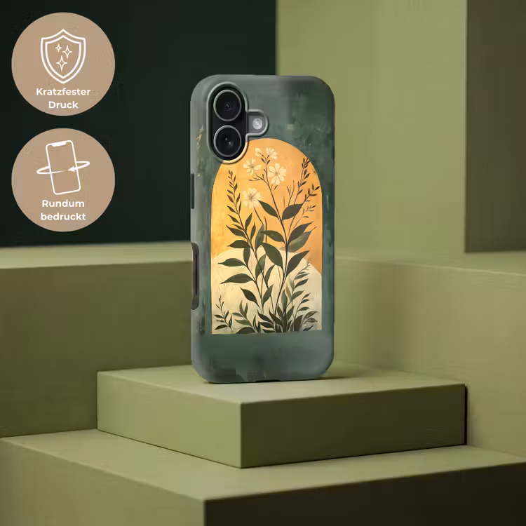 Plant - Bloemen - Wit Toughcase MagSafe Apple iPhone 17 klein -USP_PrintM_DE