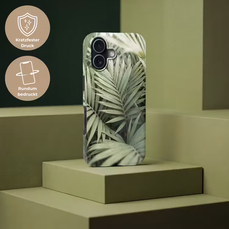 Plant - Palmbladeren - Natuur - Groen Toughcase MagSafe Apple iPhone 17 klein -USP_PrintM_DE