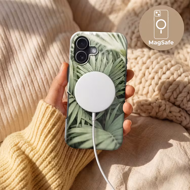 Plant - Palmbladeren - Natuur - Groen Toughcase MagSafe Apple iPhone 17 klein -USP_MagsafeV