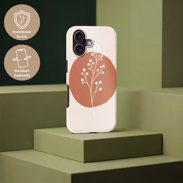 Plant - Tak - Abstract - Modern - Wit Toughcase MagSafe Apple iPhone 17 klein -USP_PrintM_DE