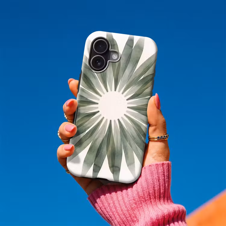 Planten - Abstract - Waterverf - Groen - Natuur Toughcase MagSafe Apple iPhone 17 klein -Sfeer1V