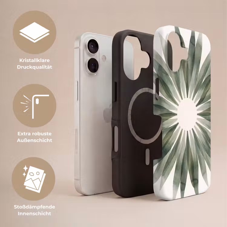 Planten - Abstract - Waterverf - Groen - Natuur Toughcase MagSafe Apple iPhone 17 klein -USP_Lagen_DE