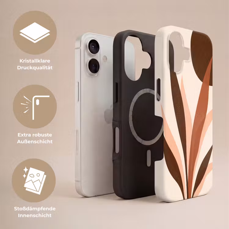 Planten - Abstract - Natuur - Bruin Toughcase MagSafe Apple iPhone 17 klein -USP_Lagen_DE