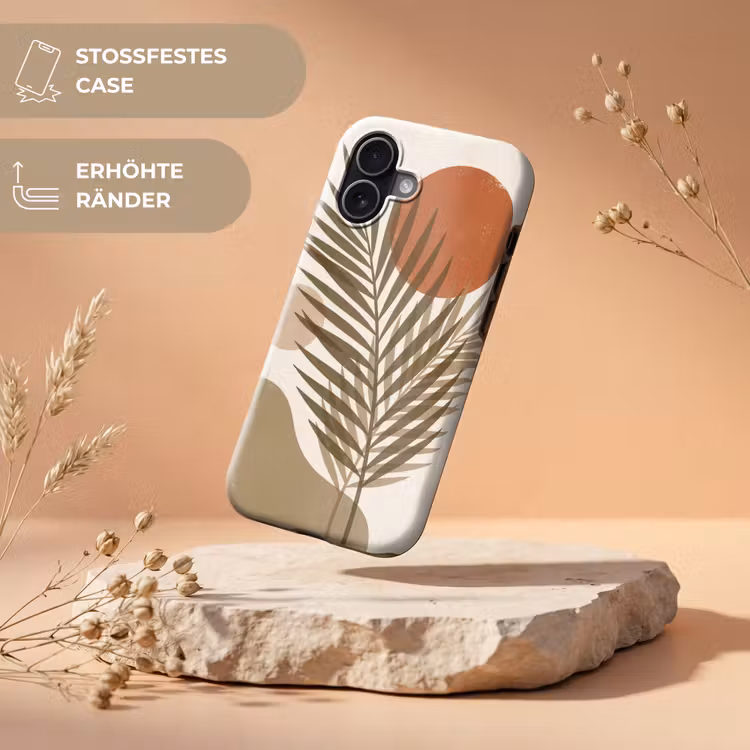 Planten - Bladeren - Abstract - Modern - Beige Toughcase MagSafe Apple iPhone 17 klein -USP_RandenV_DE