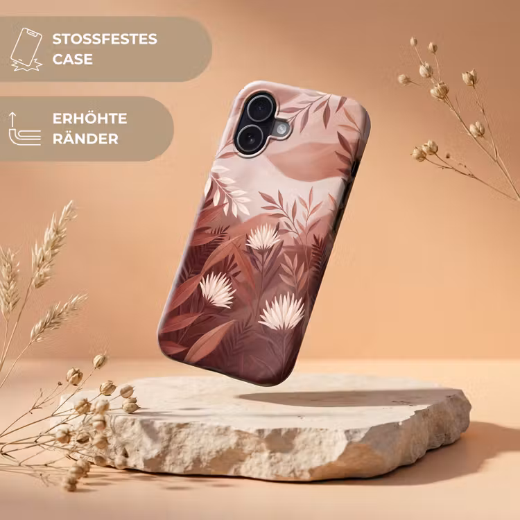Planten - Bladeren - Botanisch - Modern - Bruin Toughcase MagSafe Apple iPhone 17 klein -USP_RandenV_DE