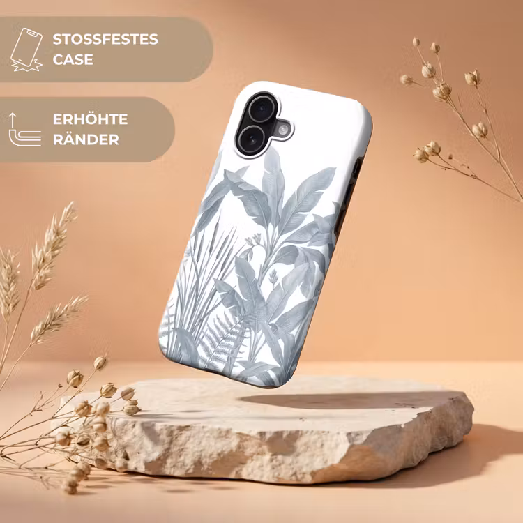 Planten - Bladeren - Natuur - Grijs Toughcase MagSafe Apple iPhone 17 klein -USP_RandenV_DE