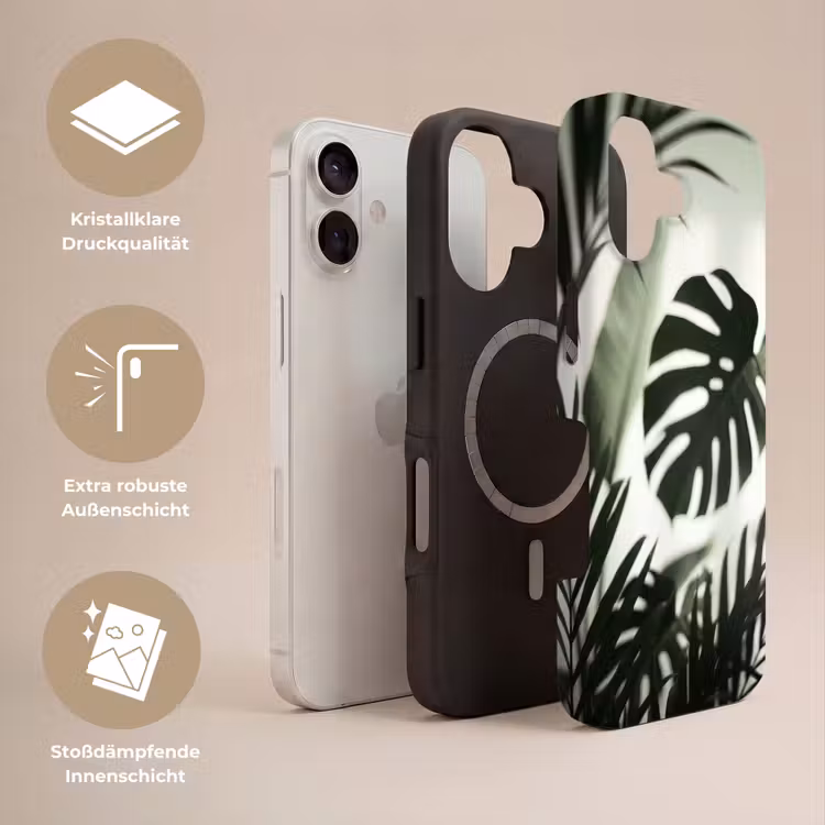 Planten - Bladeren - Natuur - Minimalistisch - Groen Toughcase MagSafe Apple iPhone 17 klein -USP_Lagen_DE