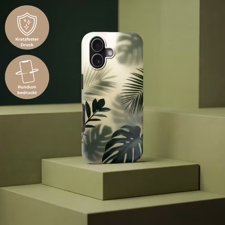 Planten - Bladeren - Schaduwen - Groen - Modern Toughcase MagSafe Apple iPhone 17 klein -USP_PrintM_DE