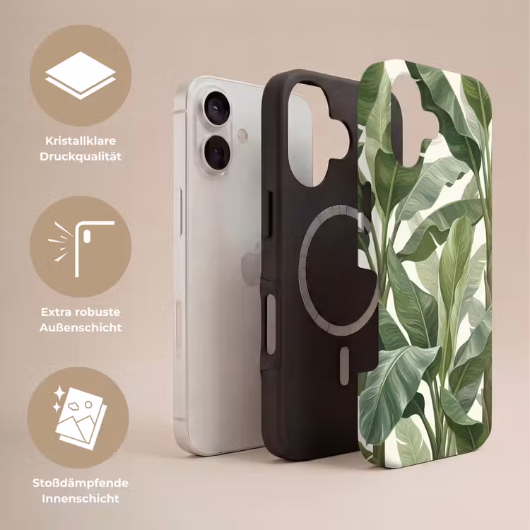 Planten - Bladeren - Tropisch - Groen Toughcase MagSafe Apple iPhone 17 klein -USP_Lagen_DE