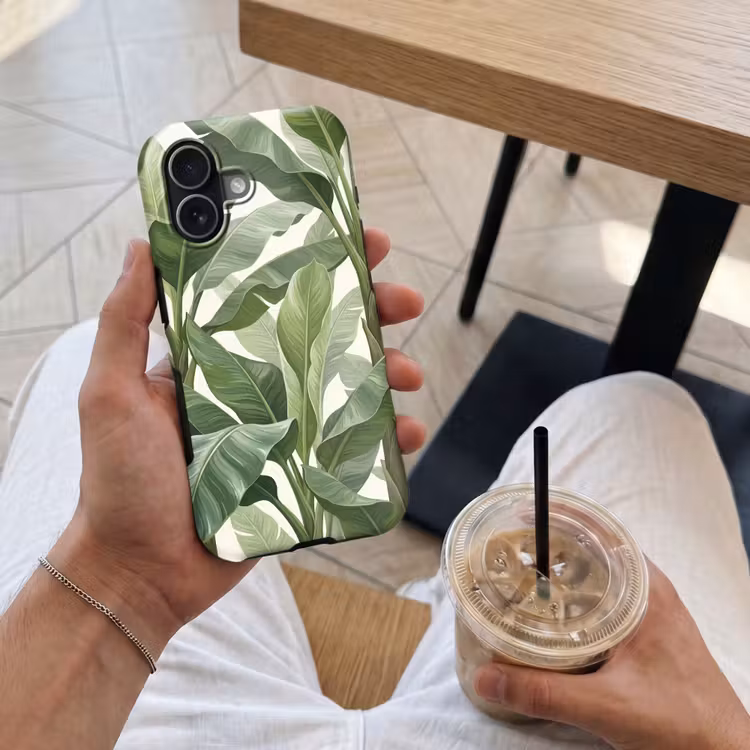 Planten - Bladeren - Tropisch - Groen Toughcase MagSafe Apple iPhone 17 klein -Sfeer1M