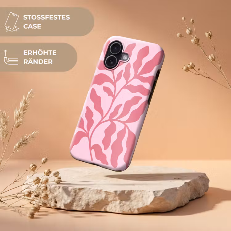 Planten - Organisch - Abstract - Modern - Roze Toughcase MagSafe Apple iPhone 17 klein -USP_RandenV_DE
