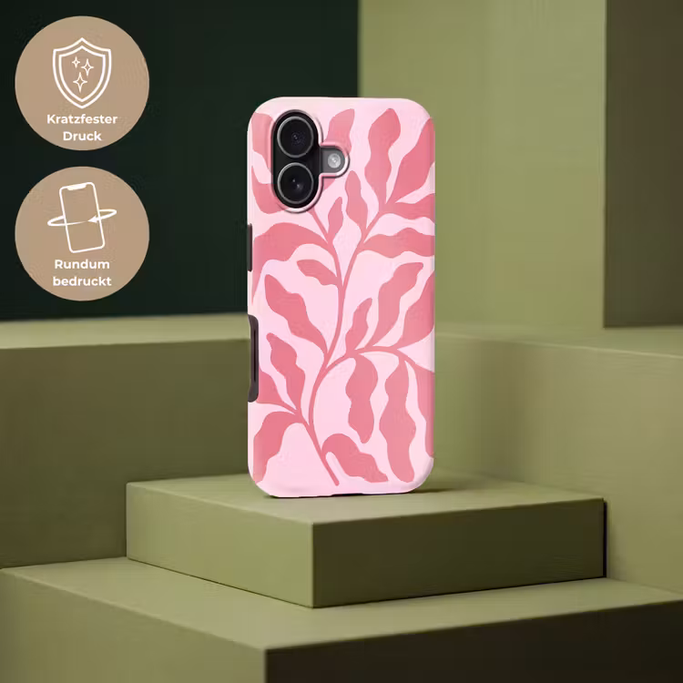 Planten - Organisch - Abstract - Modern - Roze Toughcase MagSafe Apple iPhone 17 klein -USP_PrintM_DE