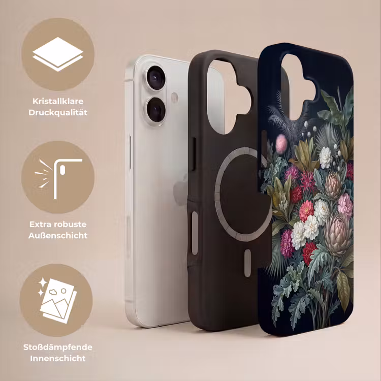 Planten - Tropisch - Botanisch - Donker - Groen Toughcase MagSafe Apple iPhone 17 klein -USP_Lagen_DE