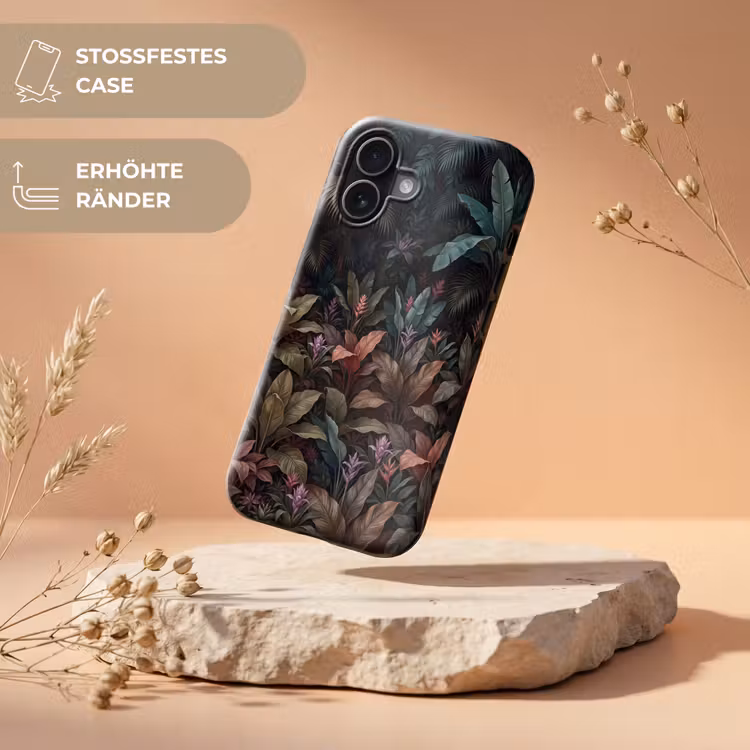Planten - Tropisch - Jungle - Donker - Natuur Toughcase MagSafe Apple iPhone 17 klein -USP_RandenV_DE