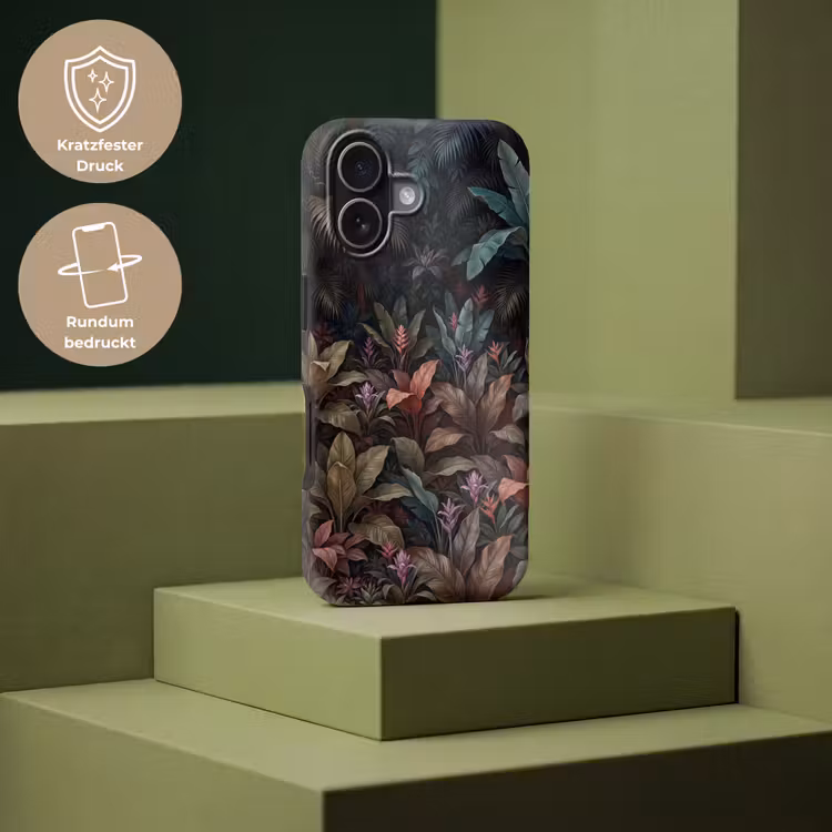 Planten - Tropisch - Jungle - Donker - Natuur Toughcase MagSafe Apple iPhone 17 klein -USP_PrintM_DE