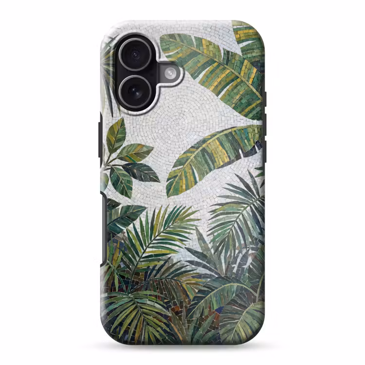 Planten - Tropisch - Mozaïek - Groen - Natuur Toughcase MagSafe Apple iPhone 17 klein -3d
