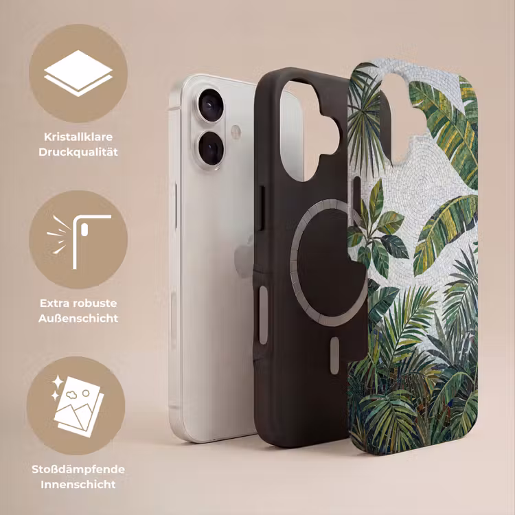 Planten - Tropisch - Mozaïek - Groen - Natuur Toughcase MagSafe Apple iPhone 17 klein -USP_Lagen_DE