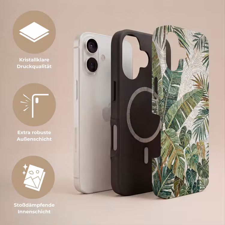 Planten - Tropisch - Mozaïek - Natuur - Groen Toughcase MagSafe Apple iPhone 17 klein -USP_Lagen_DE