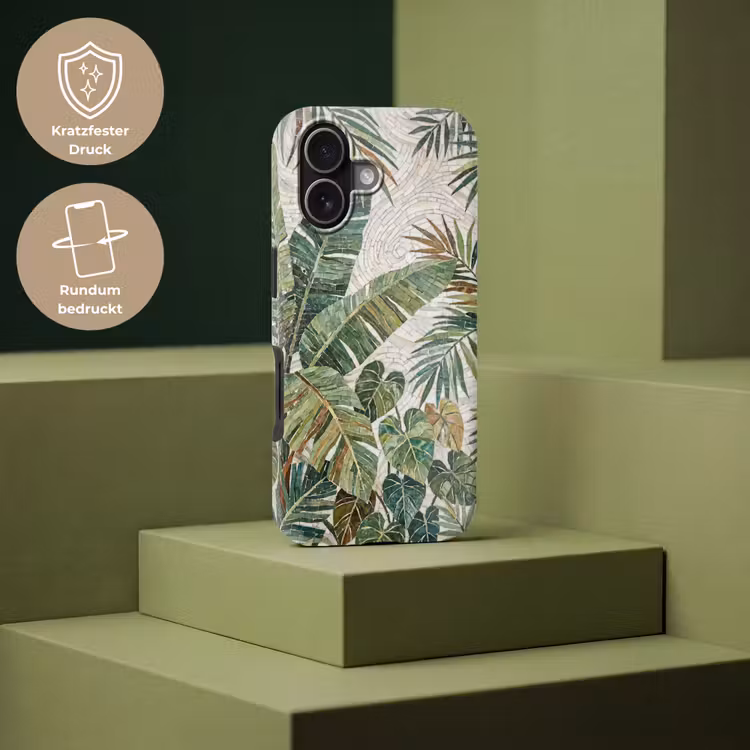 Planten - Tropisch - Mozaïek - Natuur - Groen Toughcase MagSafe Apple iPhone 17 klein -USP_PrintM_DE