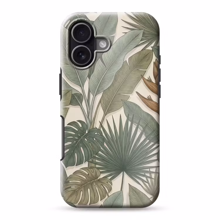 Planten - Tropisch - Natuur - Illustratie - Groen Toughcase MagSafe Apple iPhone 17 klein -3d