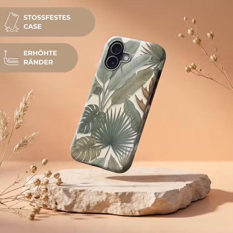 Planten - Tropisch - Natuur - Illustratie - Groen Toughcase MagSafe Apple iPhone 17 klein -USP_RandenV_DE
