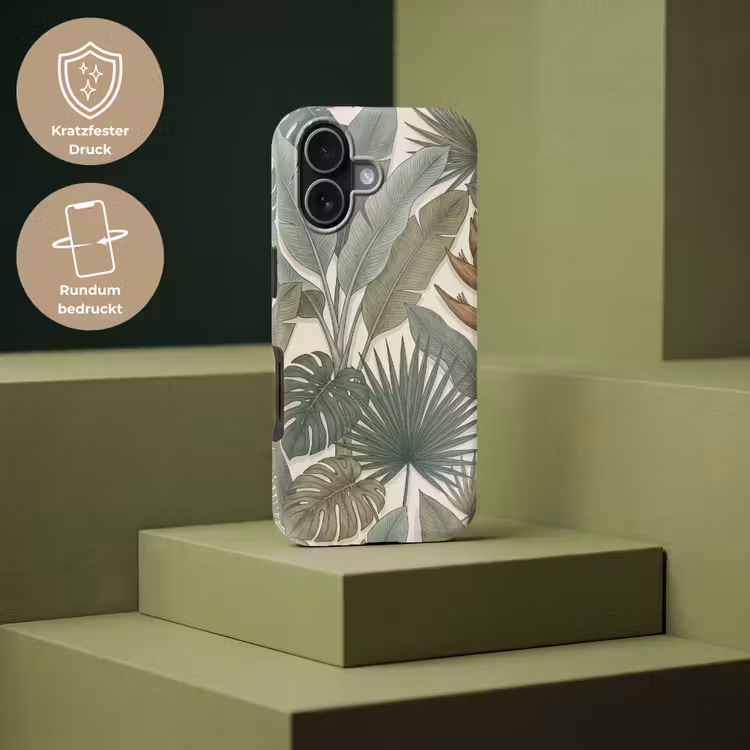 Planten - Tropisch - Natuur - Illustratie - Groen Toughcase MagSafe Apple iPhone 17 klein -USP_PrintM_DE