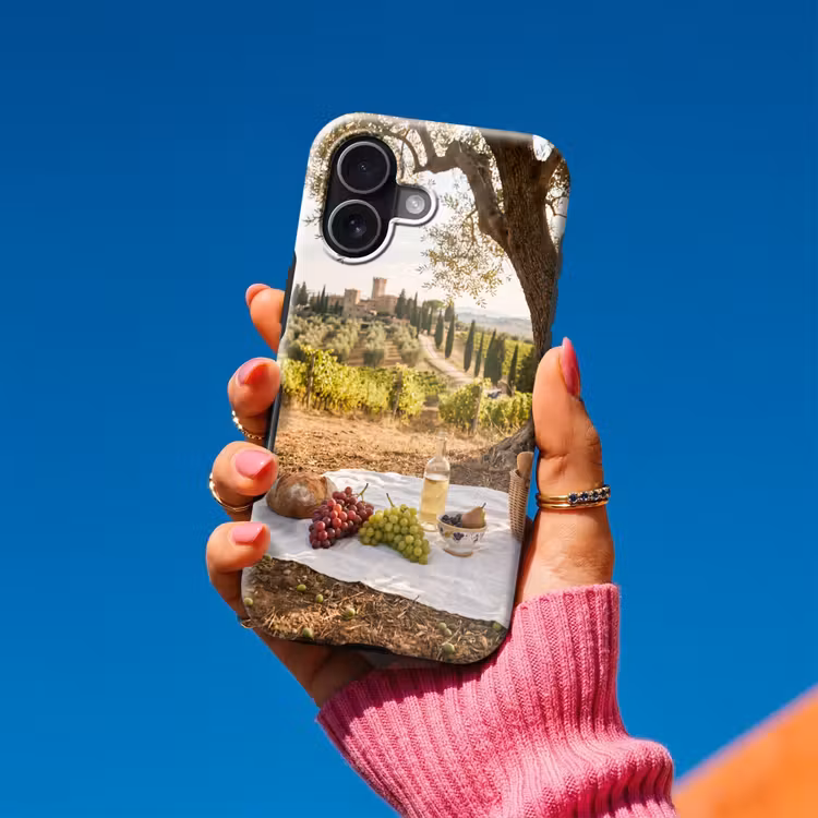Picknick - Wijngaard - Landschap - Zomer - Eten Toughcase MagSafe Apple iPhone 17 klein -Sfeer1V
