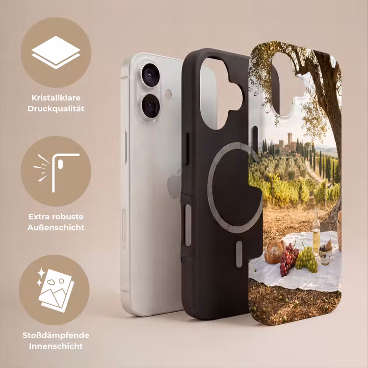 Picknick - Wijngaard - Landschap - Zomer - Eten Toughcase MagSafe Apple iPhone 17 klein -USP_Lagen_DE