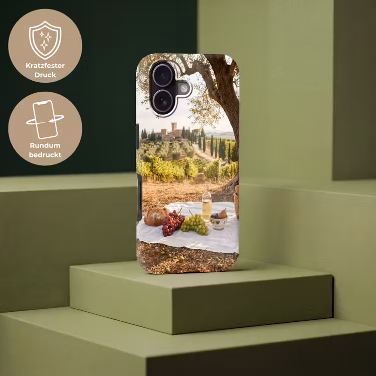 Picknick - Wijngaard - Landschap - Zomer - Eten Toughcase MagSafe Apple iPhone 17 klein -USP_PrintM_DE