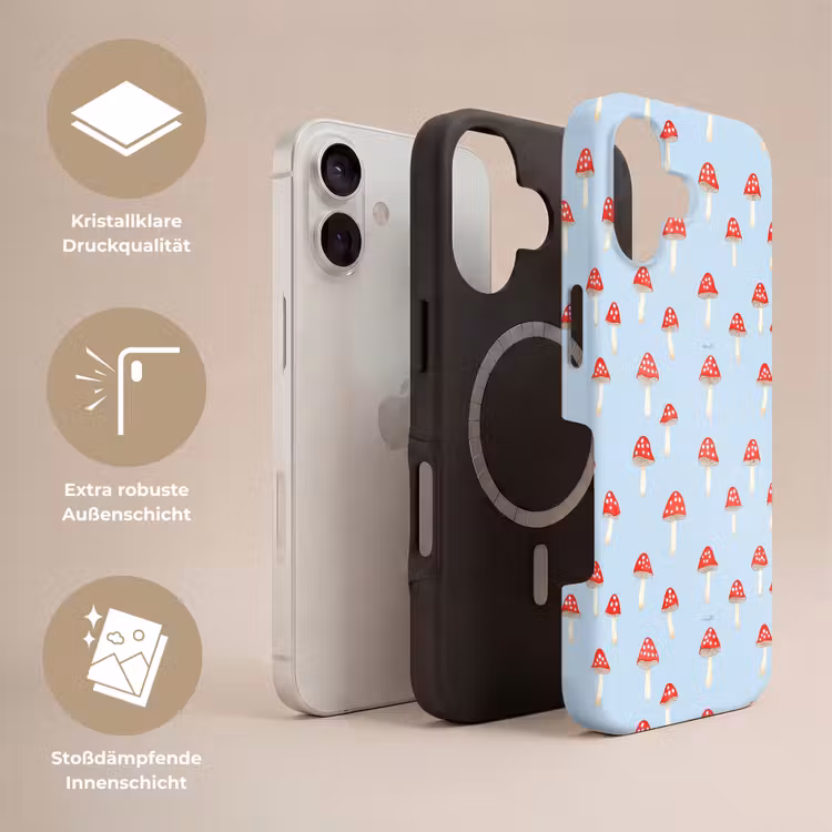 Paddenstoel -Sprookje - Blauw Toughcase MagSafe Apple iPhone 17 klein 1017 -USP_Lagen_DE
