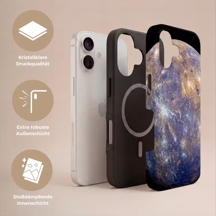 Handyhülle Toughcase - Planet – Krater – Weltraum - Planeet - Kraters - Ruimte Toughcase MagSafe Apple iPhone 17 klein