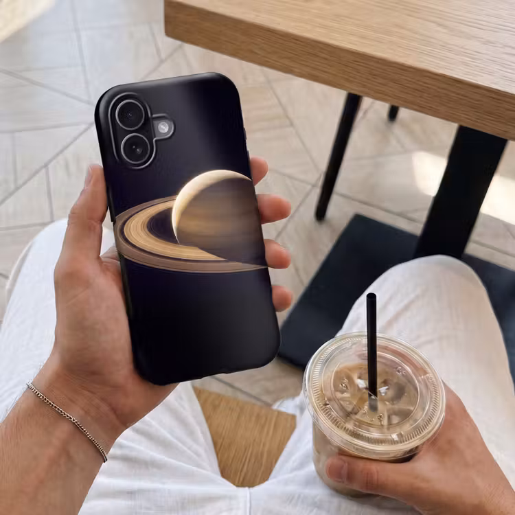 Handyhülle Toughcase - Planet – Ringe – Weltraum - Planeet - Ringen - Ruimte Toughcase MagSafe Apple iPhone 17 klein
