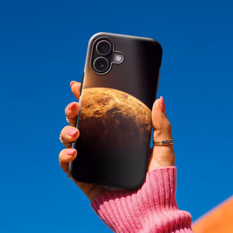 Handyhülle Toughcase - Planet – Weltraum – Orange - Planeet - Ruimte - Oranje Toughcase MagSafe Apple iPhone 17 klein