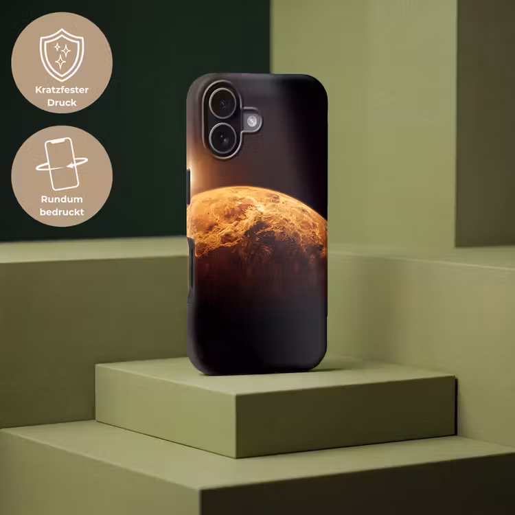 Handyhülle Toughcase - Planet – Weltraum – Orange - Planeet - Ruimte - Oranje Toughcase MagSafe Apple iPhone 17 klein