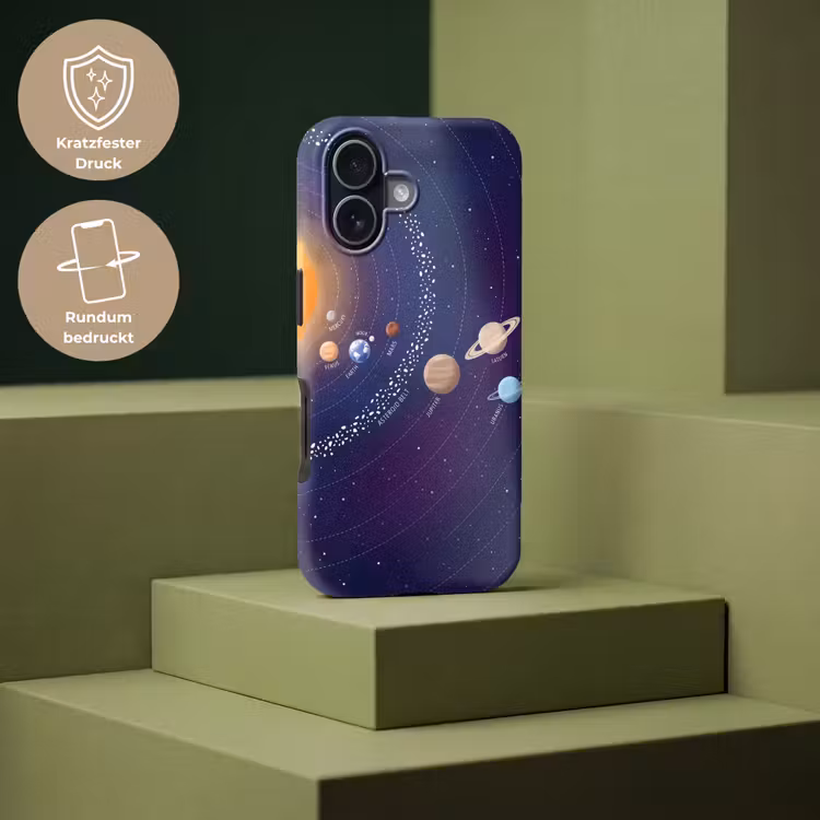 Planetenstelsel - Ruimte - Illustratie Toughcase MagSafe Apple iPhone 17 klein -USP_PrintM_DE